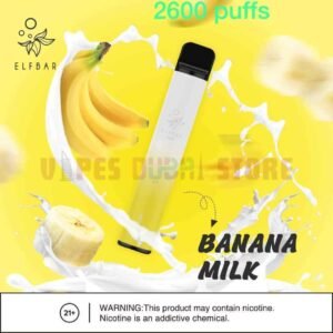 ELFBAR 2600 Puffs 20MG Disposable Vape in Dubai BANANA MILK