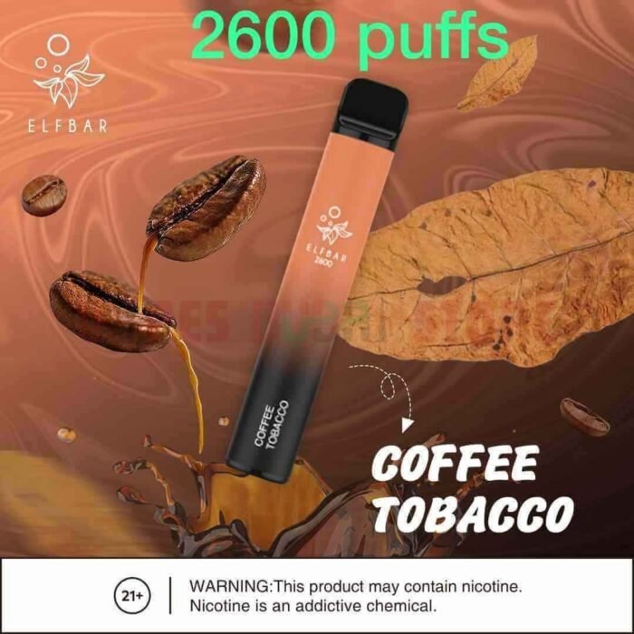 ELFBAR 2600 Puffs 20MG Disposable Vape in Dubai COFFEE TOBACCO