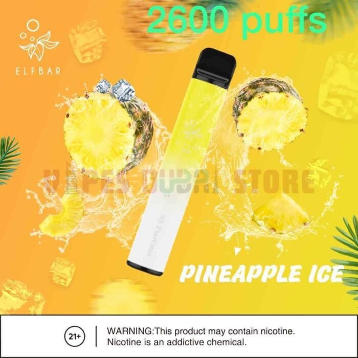 ELFBAR 2600 Puffs 20MG Disposable Vape in Dubai PINEAPPLE ICE
