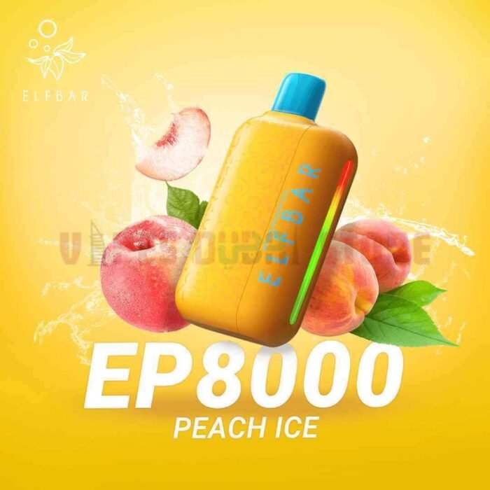 ELFBAR EP8000 Puffs 20MG Nicotine Disposable Vape in Dubai PEACH ICE