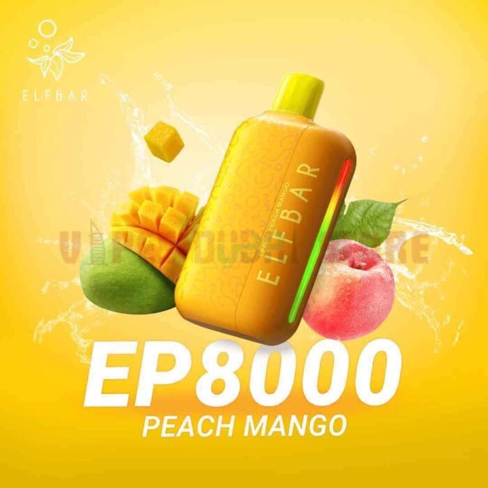 ELFBAR EP8000 Puffs 20MG Nicotine Disposable Vape in Dubai PEACH MANGO