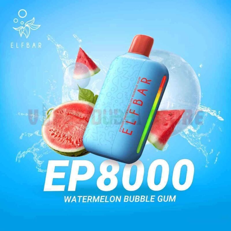 ELFBAR EP8000 Puffs 20MG Nicotine Disposable Vape in Dubai WATERMELON BUBBLE GUM
