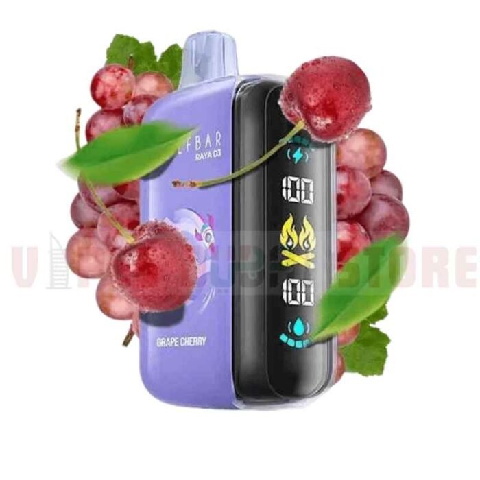 ELFBAR Raya D3 25000 Puffs Disposable Vape in Dubai GRAPE CHERRY