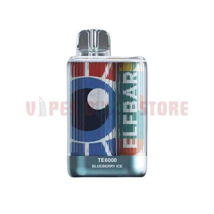 ELFBAR TE6000 Disposable 6000 Puffs 50MG US Version Vape in Dubai BLUEBERRY ICE