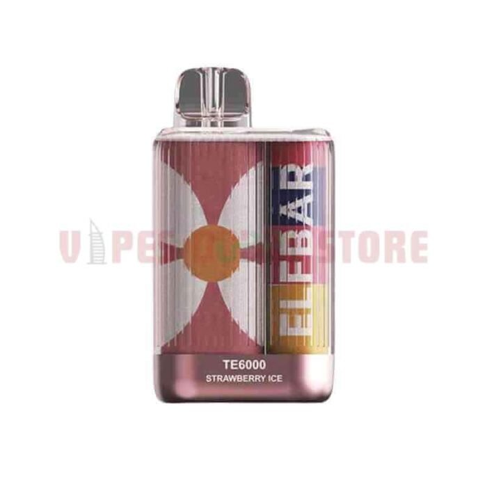 ELFBAR TE6000 Disposable 6000 Puffs 50MG US Version Vape in Dubai STRAWBERRY ICE