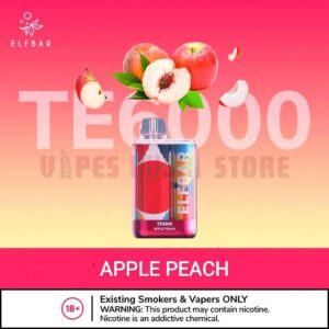 Elfbar TE6000 (6000 Puffs) 50Mg Disposable Vape In Dubai Apple Peach