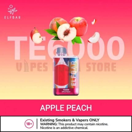 Elfbar TE6000 (6000 Puffs) 50Mg Disposable Vape In Dubai Apple Peach