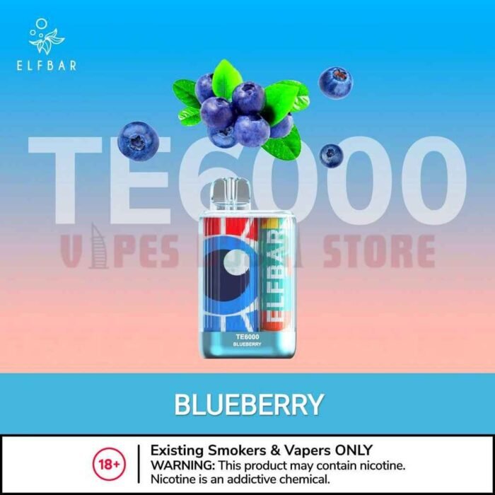 Elfbar TE6000 (6000 Puffs) 50Mg Disposable Vape In Dubai Blueberry