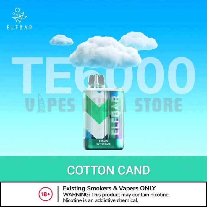 Elfbar TE6000 (6000 Puffs) 50Mg Disposable Vape In Dubai Cotton Candy