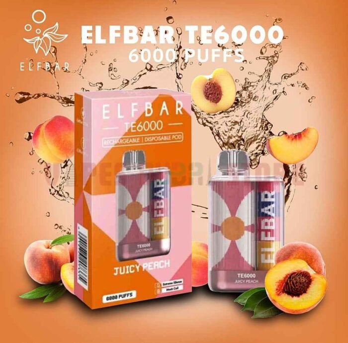 Elfbar TE6000 (6000 Puffs) 50Mg Disposable Vape In Dubai Juicy Peach