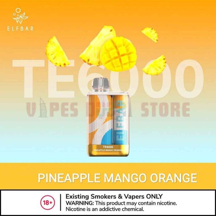 Elfbar TE6000 (6000 Puffs) 50Mg Disposable Vape In Dubai Pineapple Mango Orange