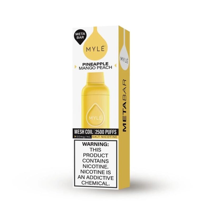 MYLE Meta Bar 2500 Puffs Disposable Vape In Dubai Pineapple Mango Peach