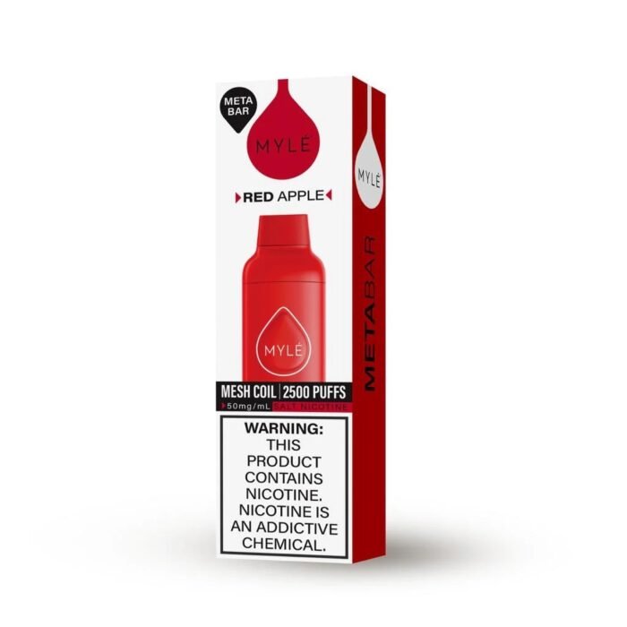 MYLE Meta Bar 2500 Puffs Disposable Vape In Dubai Red Apple