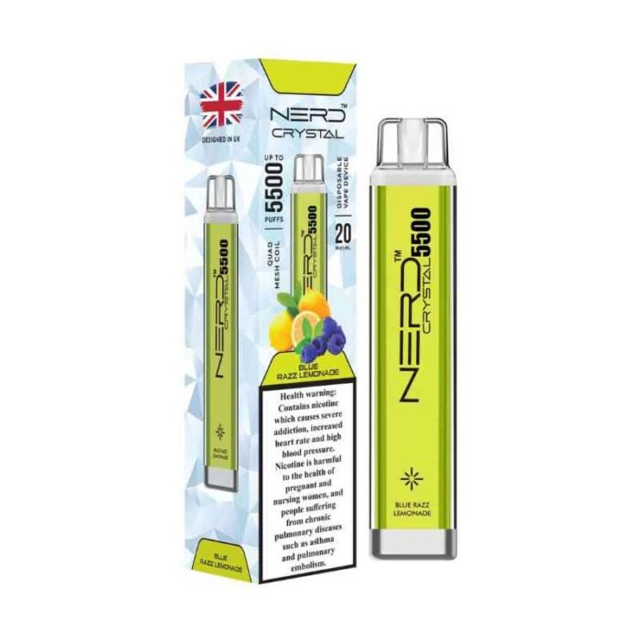 NERD Crystal 5500 Puffs 20Mg Disposable Vape in Dubai BLUE RAZZ