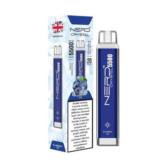 NERD Crystal 5500 Puffs 20Mg Disposable Vape in Dubai Blueberry