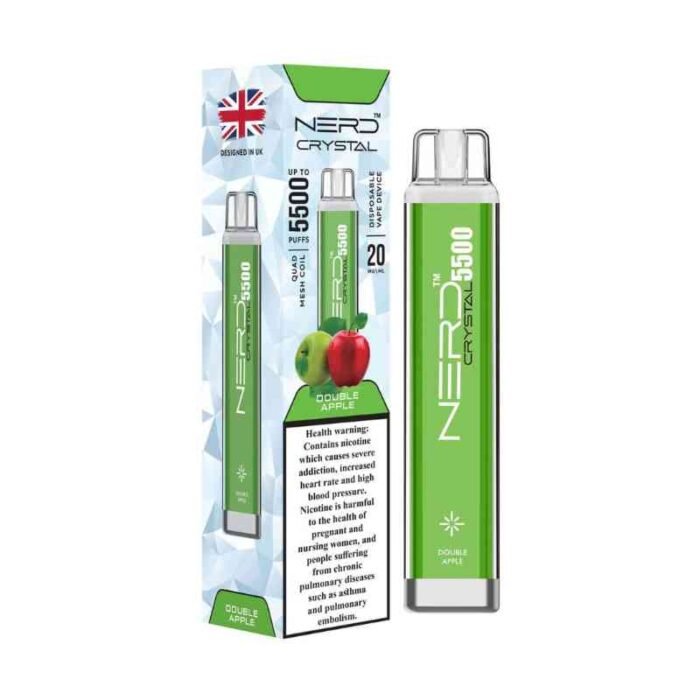 NERD Crystal 5500 Puffs 20Mg Disposable Vape in Dubai Double App