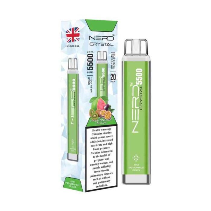 NERD Crystal 5500 Puffs 20Mg Disposable Vape in Dubai Kiwi Passi