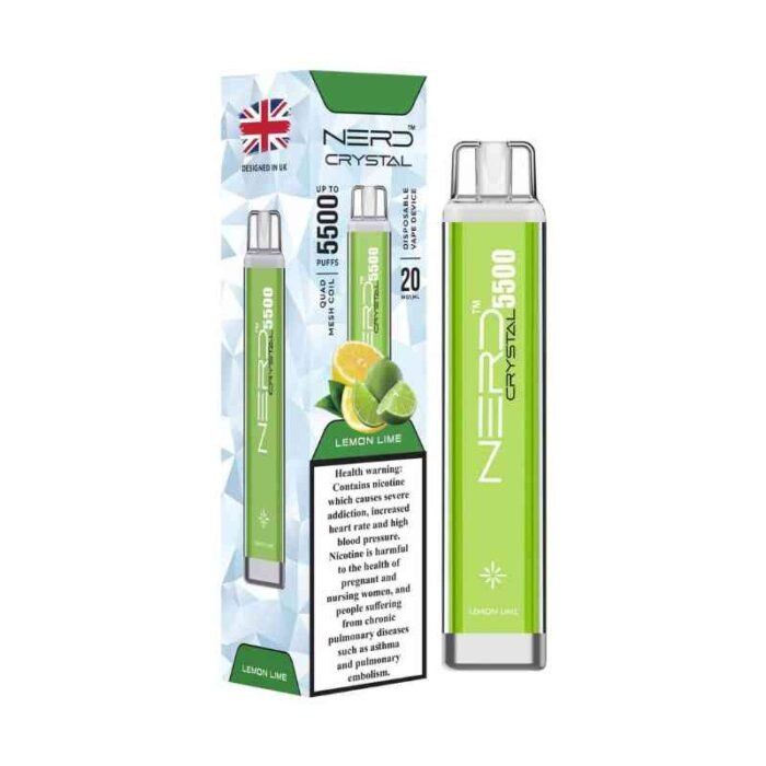 NERD Crystal 5500 Puffs 20Mg Disposable Vape in Dubai Lemon Lime