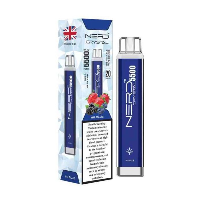 NERD Crystal 5500 Puffs 20Mg Disposable Vape in Dubai MR Blue