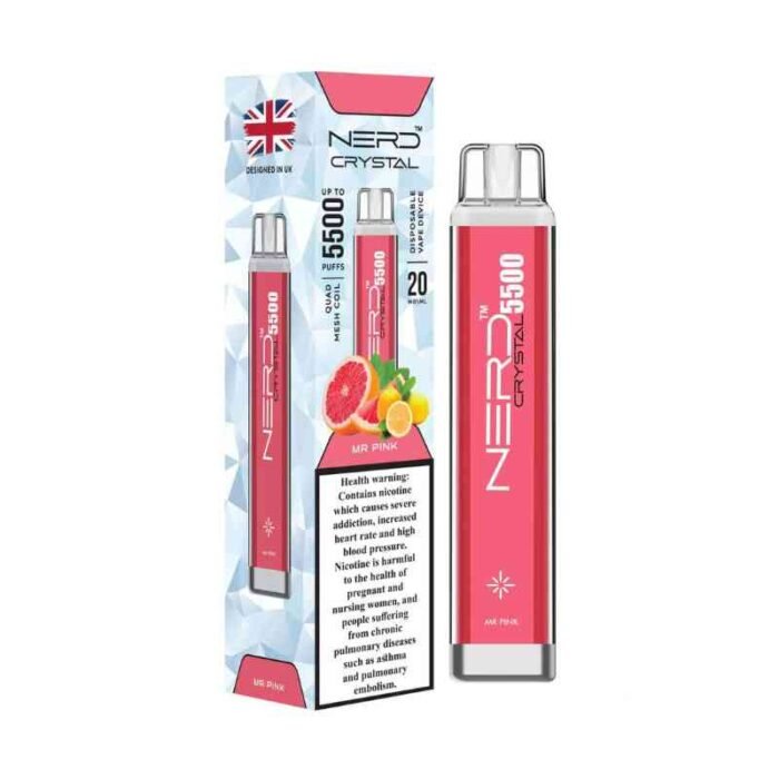 NERD Crystal 5500 Puffs 20Mg Disposable Vape in Dubai MR Pink