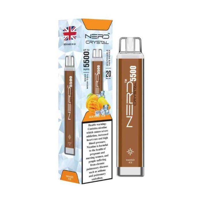 NERD Crystal 5500 Puffs 20Mg Disposable Vape in Dubai Mango Ice