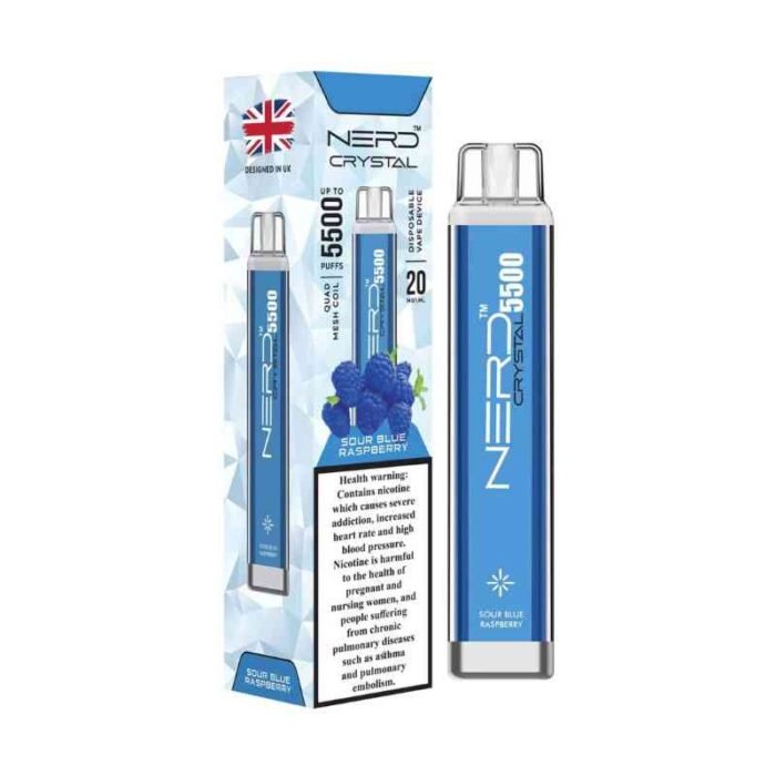 NERD Crystal 5500 Puffs 20Mg Disposable Vape in Dubai Sour blueb