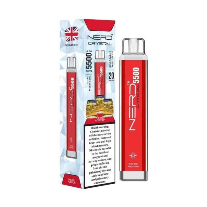 NERD Crystal 5500 Puffs 20Mg Disposable Vape in Dubai The Red Ad
