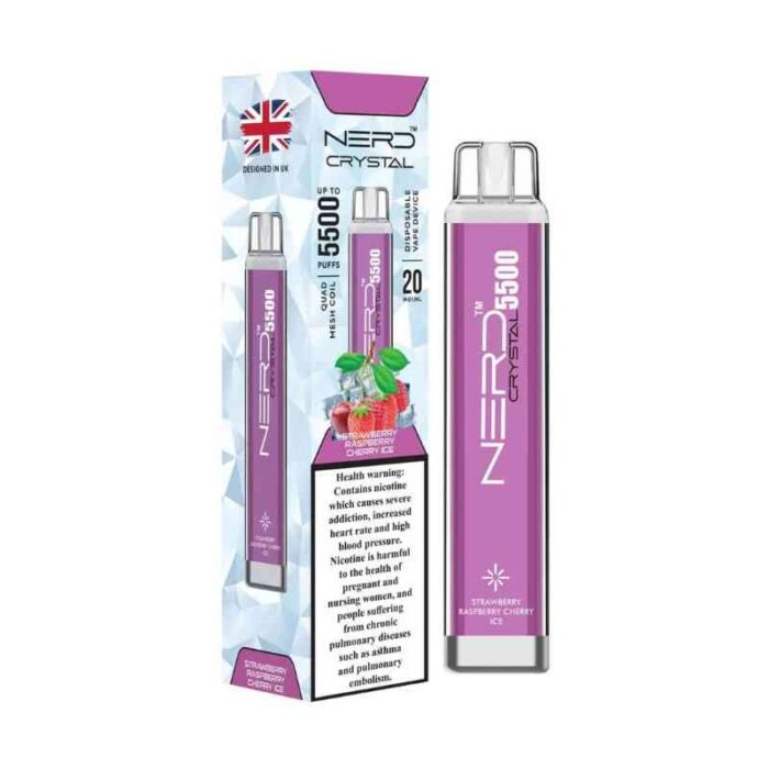 NERD Crystal 5500 Puffs 20Mg Disposable Vape in Dubai strawberry