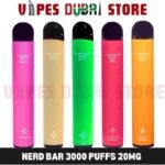 Nerd Bar 3000 Puffs 20Mg Disposable Vape In UAE Nerd Bar