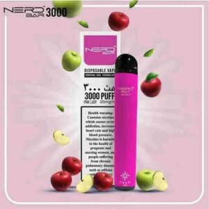 Nerd-Bar 3000 Puffs 20Mg Disposable Vape In UAE Pink Lady Nerd Bar