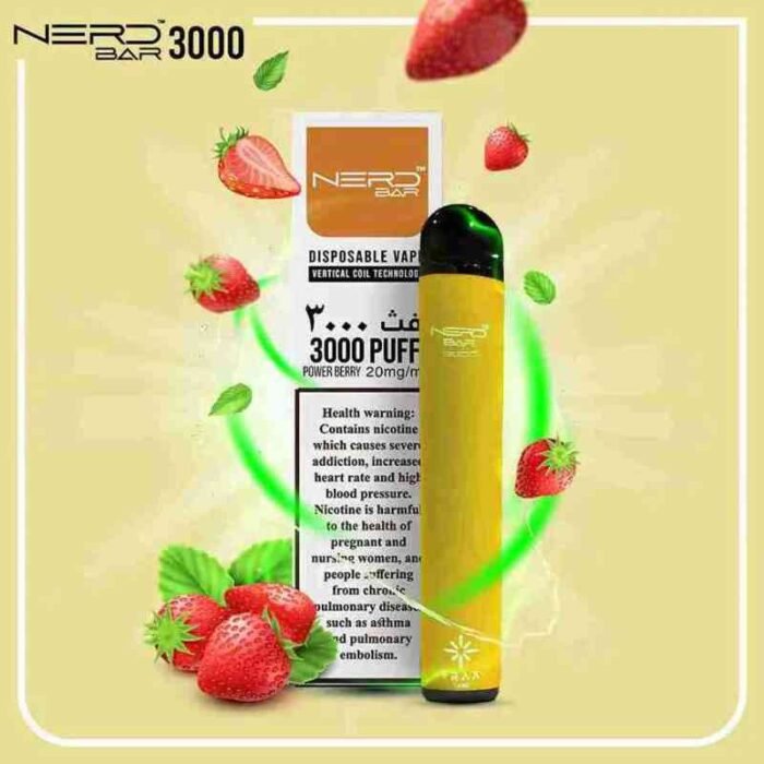 Nerd-Bar 3000 Puffs 20Mg Disposable Vape In UAE Power Berry Nerd Bar