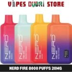 Nerd Fire 8000 Puffs 20Mg Disposable Vape In Dubai
