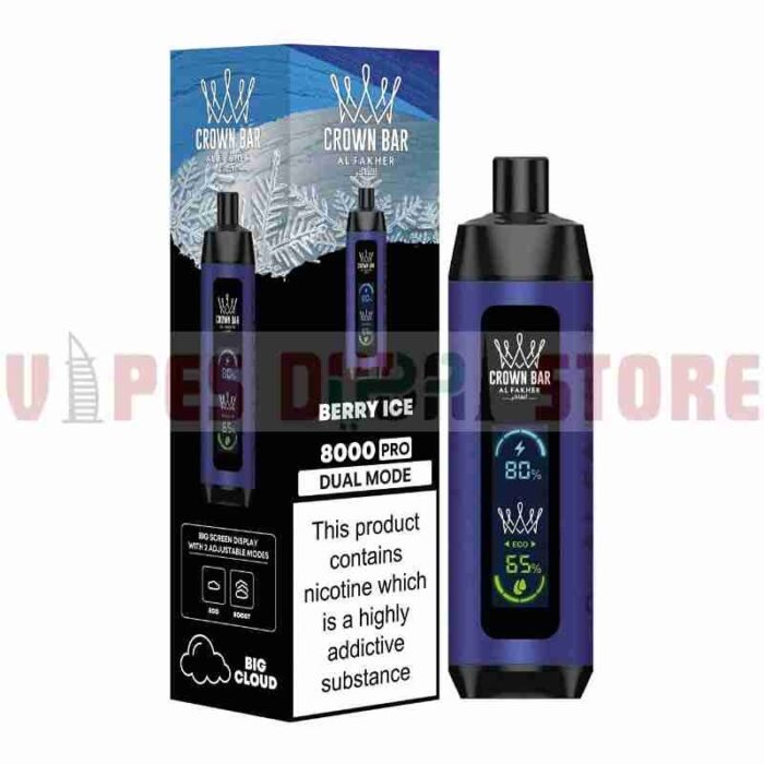 CROWN BAR PRO 8000 PUFFS BERRY ICE