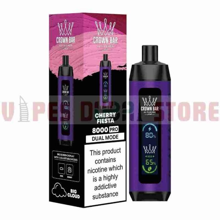 CROWN BAR PRO 8000 PUFFS CHERRY FIESTA