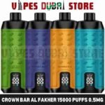 Crown Bar Al Fakher 15000 Puffs 0.5mg Adjustable Ice Build in hookah sound