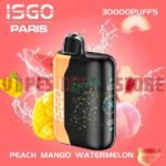 ISGO Paris X 30000 Puffs 50MG Disposable Vape in Dubai PEACH MANGO WATERMELON