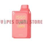 Isgo bar 10000 Puffs 50Mg Disposable Vape In UAE Peach Ice