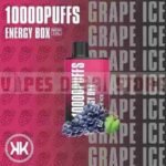 KK ENERGY Box 10000 Puffs 50mg Nicotine Disposable Vape in Dubai GRAPE ICE