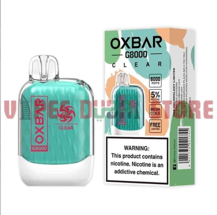 OXBAR G8000 2% & 5% 8000 Puffs Disposable Vape In Dubai CLEAR