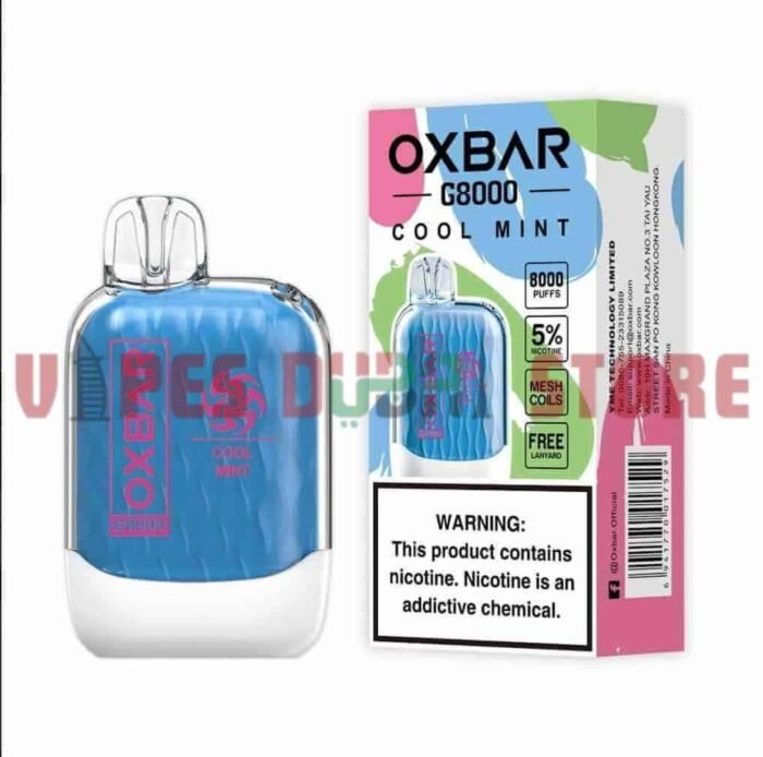 OXBAR G8000 2% & 5% 8000 Puffs Disposable Vape In Dubai COOL MINT