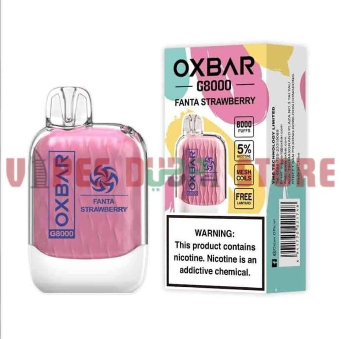 OXBAR G8000 2% & 5% 8000 Puffs Disposable Vape In Dubai FANTA STRAWBERRY
