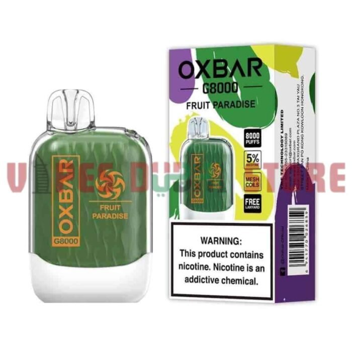 OXBAR G8000 2% & 5% 8000 Puffs Disposable Vape In Dubai FRUIT PARADISE