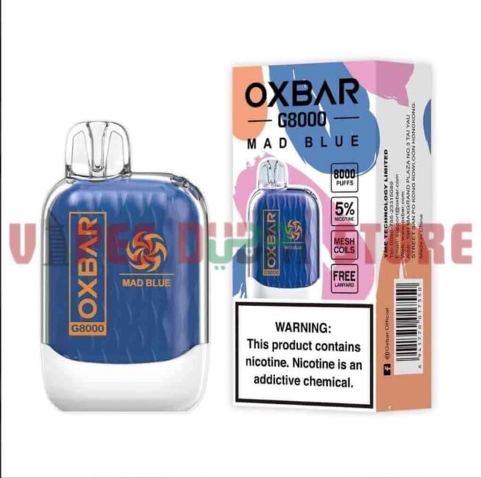 OXBAR G8000 2% & 5% 8000 Puffs Disposable Vape In Dubai MAD BLUE