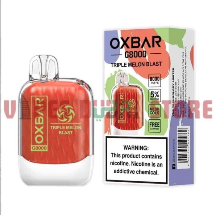 OXBAR G8000 2% & 5% 8000 Puffs Disposable Vape In Dubai TRIPLE MELON BLAST