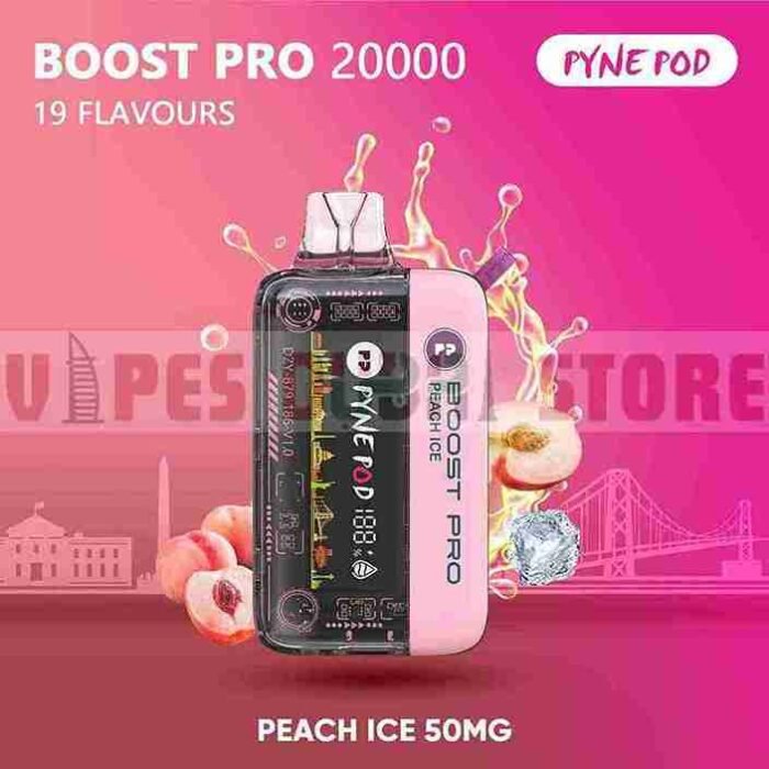 PYNE POD BOOST PRO 20000 Puffs Price in Dubai PEACH ICE