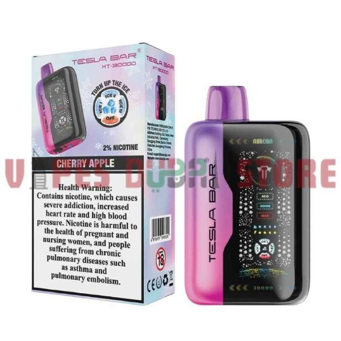 TESLA Bar XT 30000 Puffs 20MG Disposable Vape in Dubai Cherry Apple