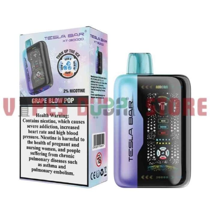 TESLA Bar XT 30000 Puffs 20MG Disposable Vape in Dubai Grape Blow Pop