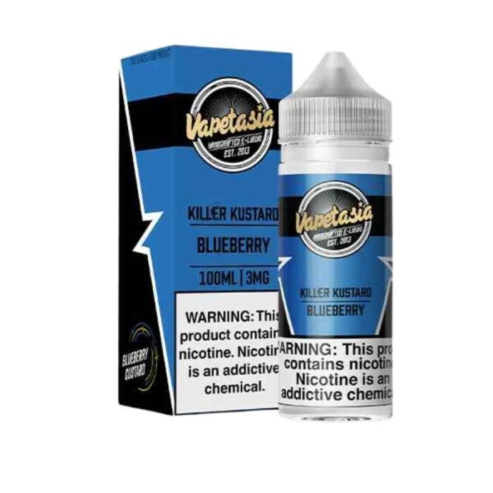 VAPETASIA Killer Kustard 100ml 3mg Vape Juice in Dubai Blueberry