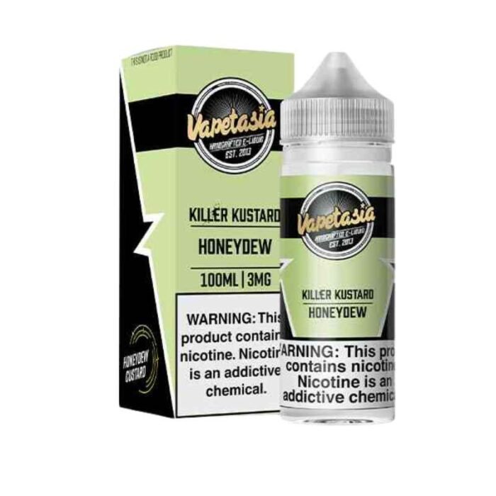 VAPETASIA Killer Kustard 100ml 3mg Vape Juice in Dubai Honeydew