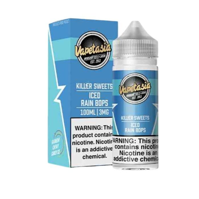 VAPETASIA Killer Kustard 100ml 3mg Vape Juice in Dubai Iced Rain Bops